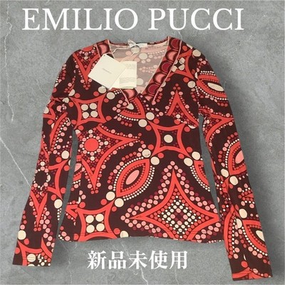 EMILIO PUCCI geometric pattern long sleeve tops new and unused