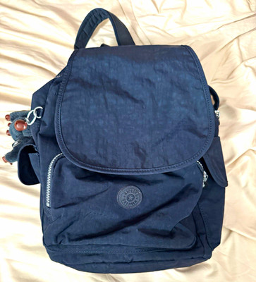 Kipling  Navy Blue Nylon small Backpack Adjustable Strap Inner/Outer Pockets