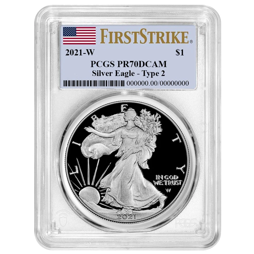 American Eagle PR 70 PCGS Certified Silver Bullion Coins for sale
