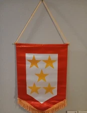 AF-259 Patriotic 5 Gold Star Honor (12x18) MILITARY DOUBLE SIDED SATIN BANNER