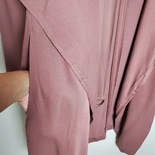 Francesca's Mauvy Plum Knit Belted Cardigan Duster Sz Small NWT Bohemian  - Picture 4 of 11