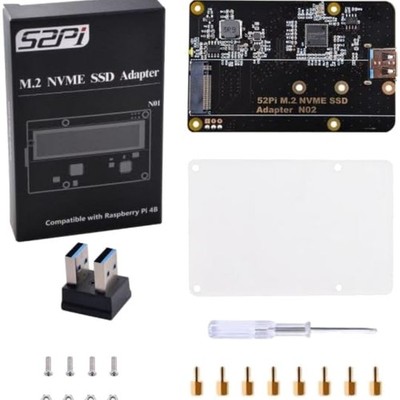 M.2 NVMe SSD-Adapterplatine für Raspberry Pi 4 kompatibel mit NVMe SSDs