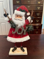 16" Jingle Bell Lane Wiggly Santa with Joy Sign