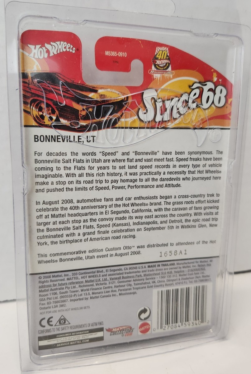 Hot Wheels 40th Anniversary Since 68 Top 40 Custom Otto From