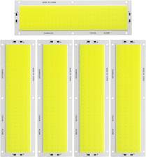 5 Pack COB LED Bar Lamp Module, 112-SMD Chip, 1600LM 16W Light Strip, DC 12V Inp