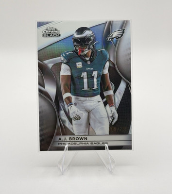 2025 Topps Chrome Black AJ Brown Refractor /299 #83 Eagles 209/299