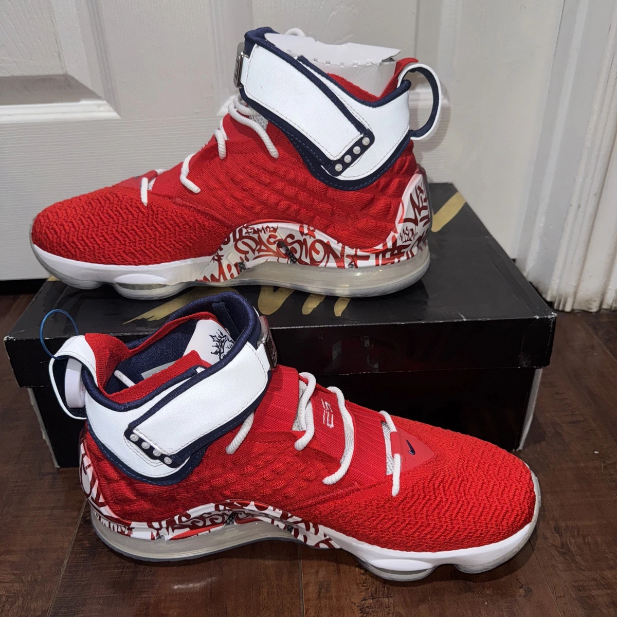 Nike LeBron 17 LeBron 4 Red Graffiti for Sale | Authenticity