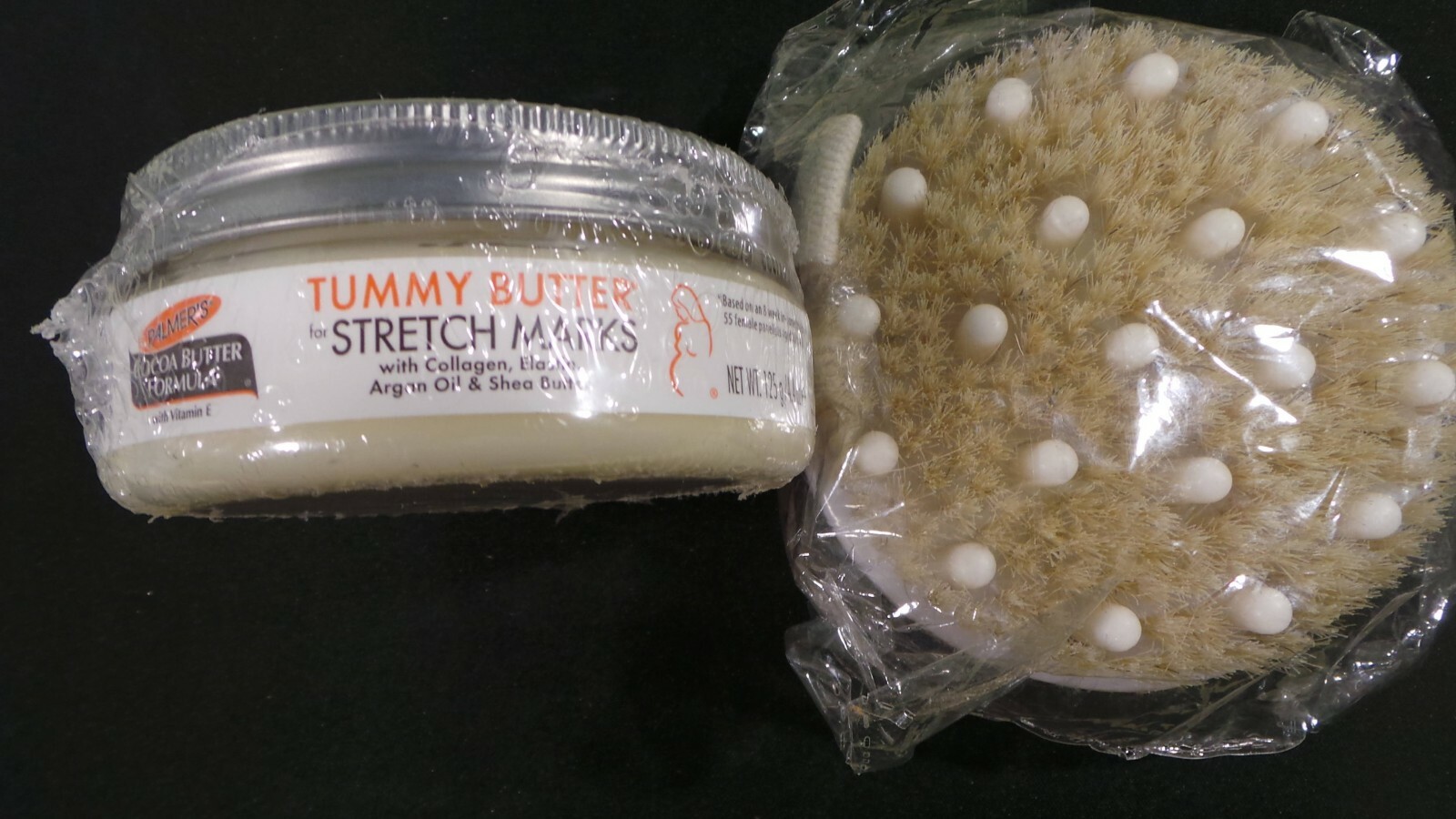 Palmer's Cocoa Butter Formula Tummy Butter, 4.4 oz & Wood Palm Applicator 