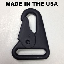 USA MADE HK H&K 1" Style Sling Clip Snap Hook Spring Gate Quick Release BLK