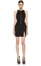 Nicholas Dress 10 Black Sleeveless Peplum Mini Rrp $577