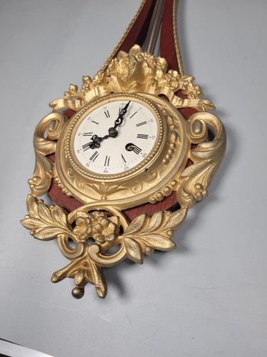 Large German 20th Century Lyre Shape Wall Clock - Picture 4 of 14