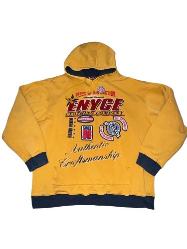 Y2K ENYCE Branded VTG Sweatshirt Mens XXL Patches Embroidered 3D Pullover - Picture 3 of 15