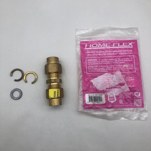 HOME-FLEX 1/2" X 1/2" CSST UNION FITTING 1-piece USED *READ DESCRIPTION