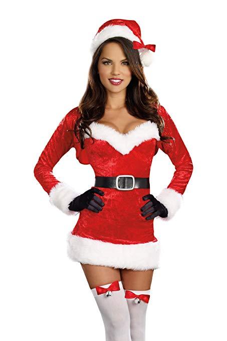 Dreamgirl Santa Bebé Mrs Claus Invierno Sexy Adulto Mujer Navidad Disfraz 8870