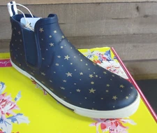 JOULES LADIES RAINWELL STARGAZE RAIN BOOTIE -NAVY -  US 10