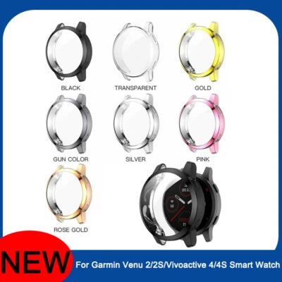 TPU Silicone Shell Case Cover For Garmin Venu 2/2S/Vivoactive 4/4S Smart Watch.