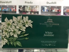 WOODS OF WINDSOR WHITE JASMINE FINE ENGLISH SOAP 3 X 100 G