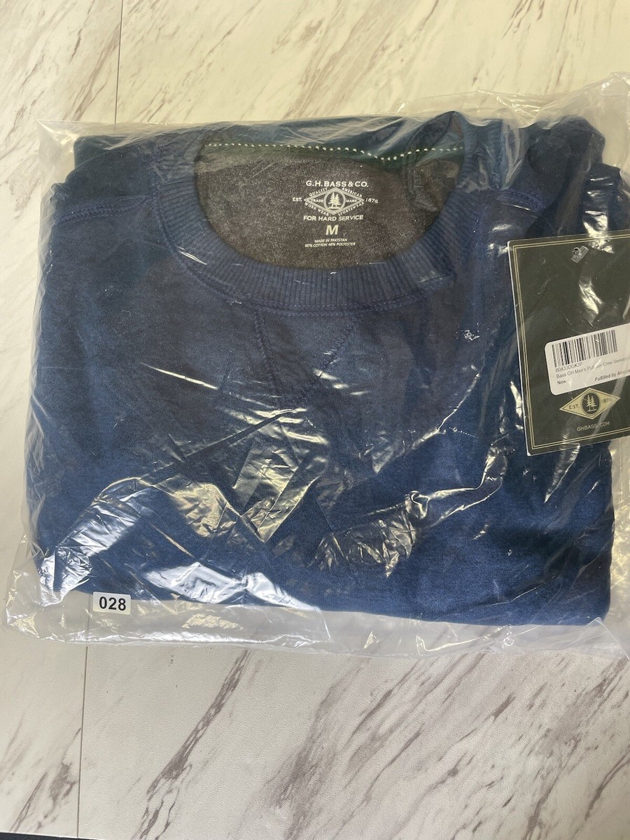 GH BASS CO MEN'S PULLOVER CREW NECK SWEATER(CLUB BLUE HTR - Main Image