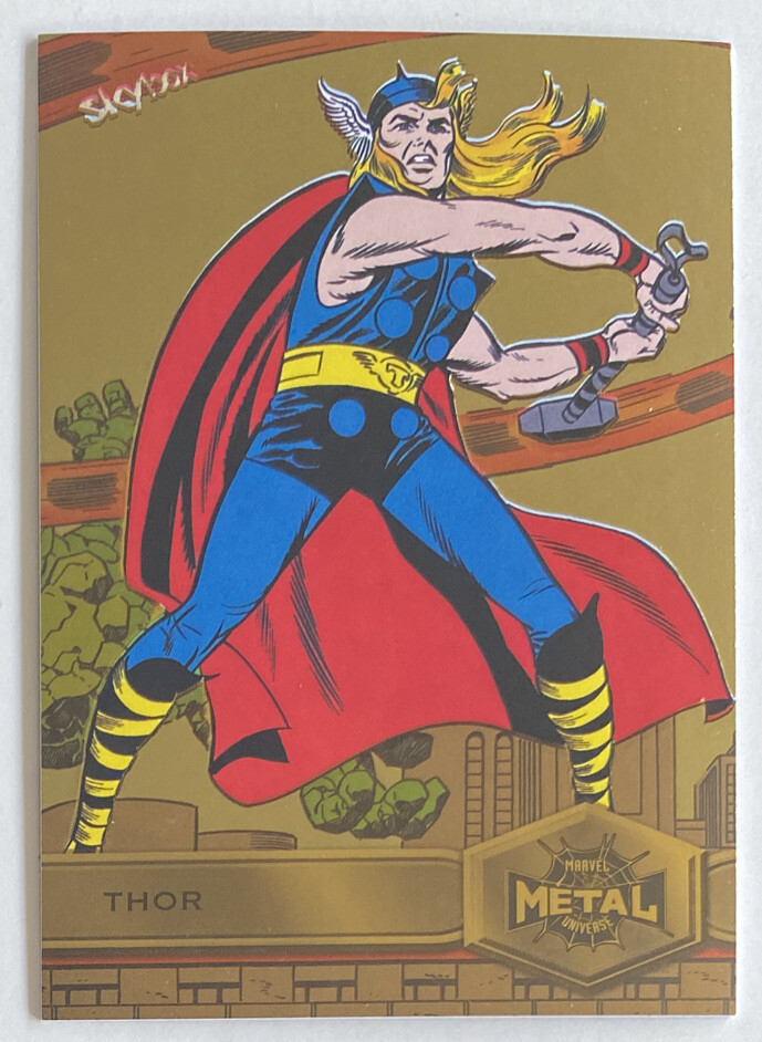 2021 SKYBOX SPIDER-MAN MARVEL METAL UNIVERSE 2022 (MCU) #189 GOLD FX THOR