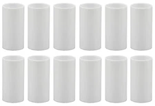 Creative Hobbies® 1.75" White Plastic Candle Covers Sleeves Chandelier Socket Co
