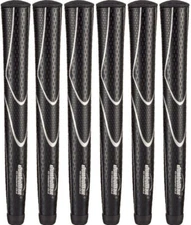 JumboMax Tour Series Golf Grips Black & Silver Size "X-Small" (+3/16") SET OF 6