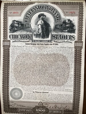 The Cleveland,Cincinnati,Chicago & St Louis Railway Company  1893   Twin Reapers