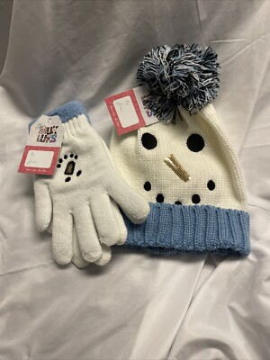 MUK LUKS Woman s Christmas Hat Set Beanie And Glove Snowman - Novelty