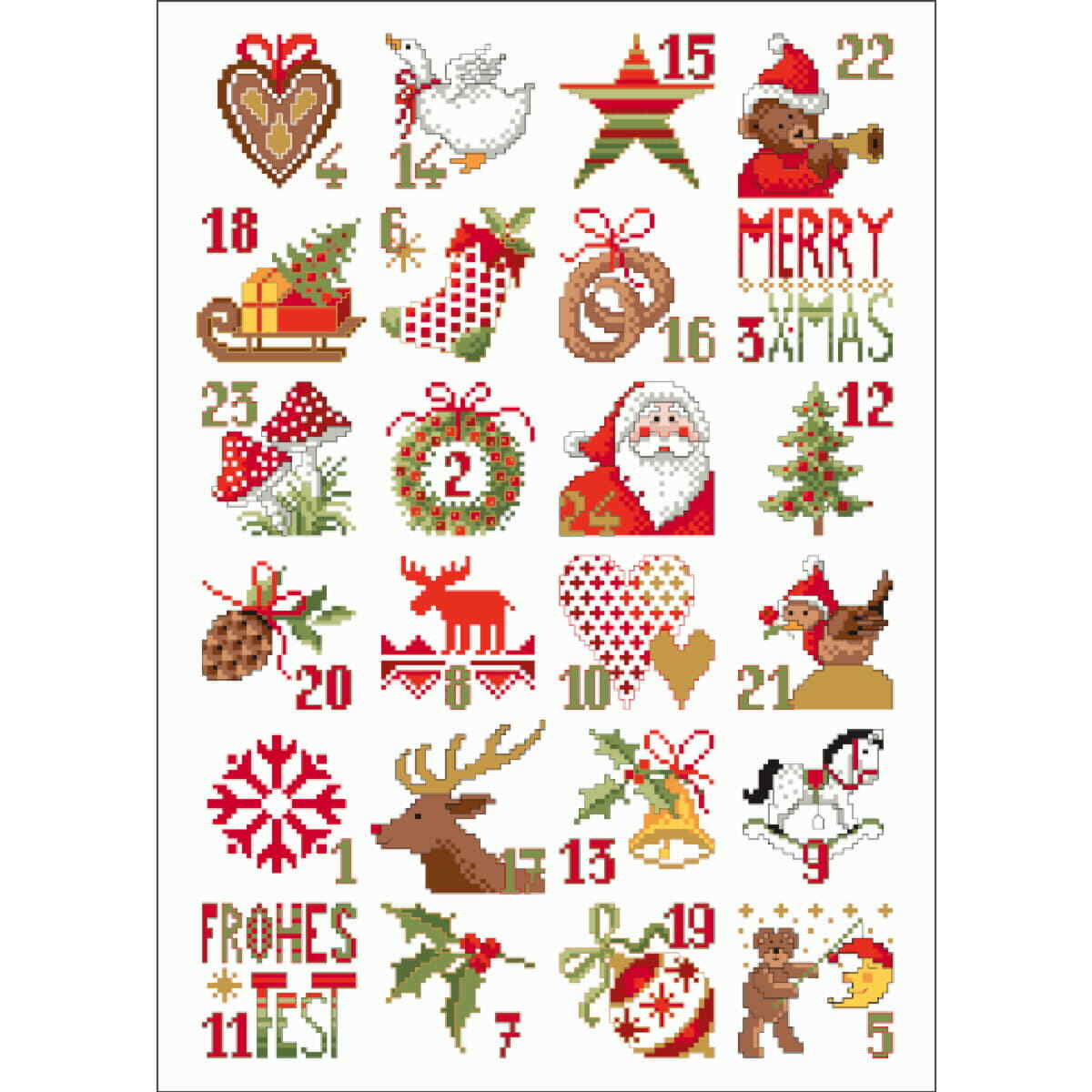 Lindner´s Kreuzstiche Cross Stitch counted Chart ""Advent, Advent"", 015