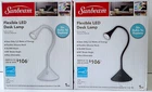 Sunbeam Flexible LED Table Desk Lamp Black White College Dorm Office Light 5x20