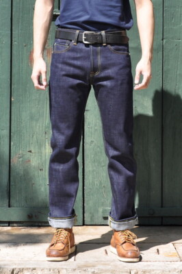 Simple&Raw Native Navajo 18oz Red Selvage Denim Men's Jeans Slim Straight Fit