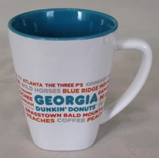 Dunkin Donuts Destination Coffee Mug Souvenir Georgia Tybee Island Atlanta Macon