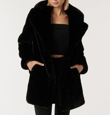 Forever New Iggy Longline Faux Fur Coat - Uk 8