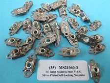 10-32 Silver-Plated Stainless MS21060-3 Hi-Temp Nutplate Aircraft Aerospace (35)