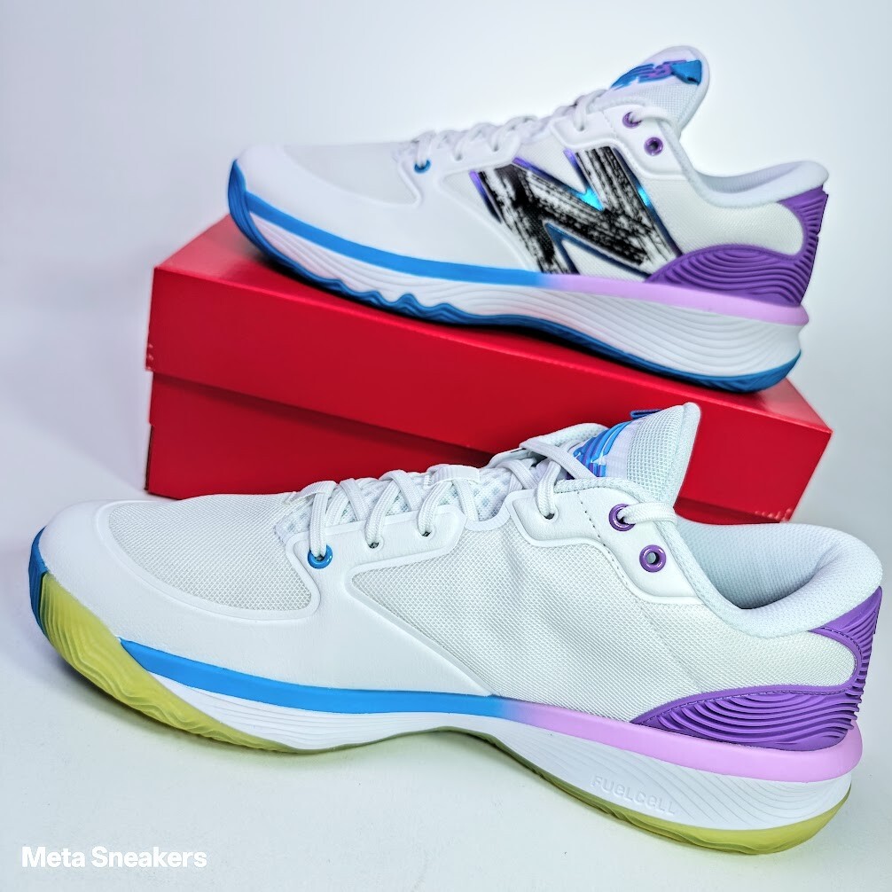 ニューバランス Fuelcell HESI LOW WHITE/PURPLE Amazon | [ニューバランス] バスケットシューズ Fuelcell HESI