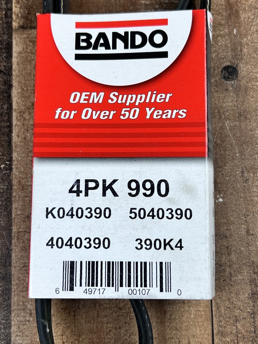 New Bando Belt 4PK990 Fits Honda Accord Subaru XT Mazda 323 New Bando Belt 4PK990 Fits Honda Accord Subaru XT Mazda 323