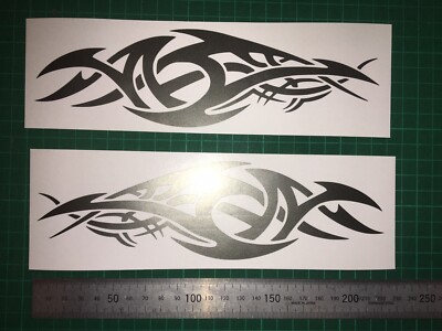 X2) Tribal Flames Decals Stickers Motorbike