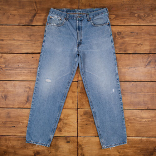 Vintage Levis 550 Jeans 36 x 32 Stonewash konisch blau rot Tab Denim - Bild 1 von 10