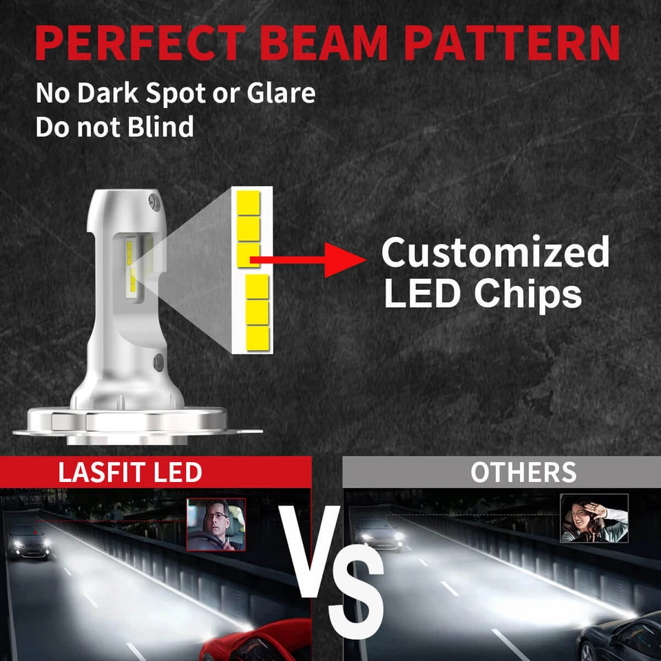 Kit de conversión de bombilla de haz alto bajo H4 LED para Toyota 4Runner 1996-2002 Foto 3 de 4