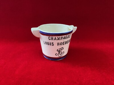Louis Roederer Cristal Champagne Ceramic Miniature Ice Bucket / Pot - Rare