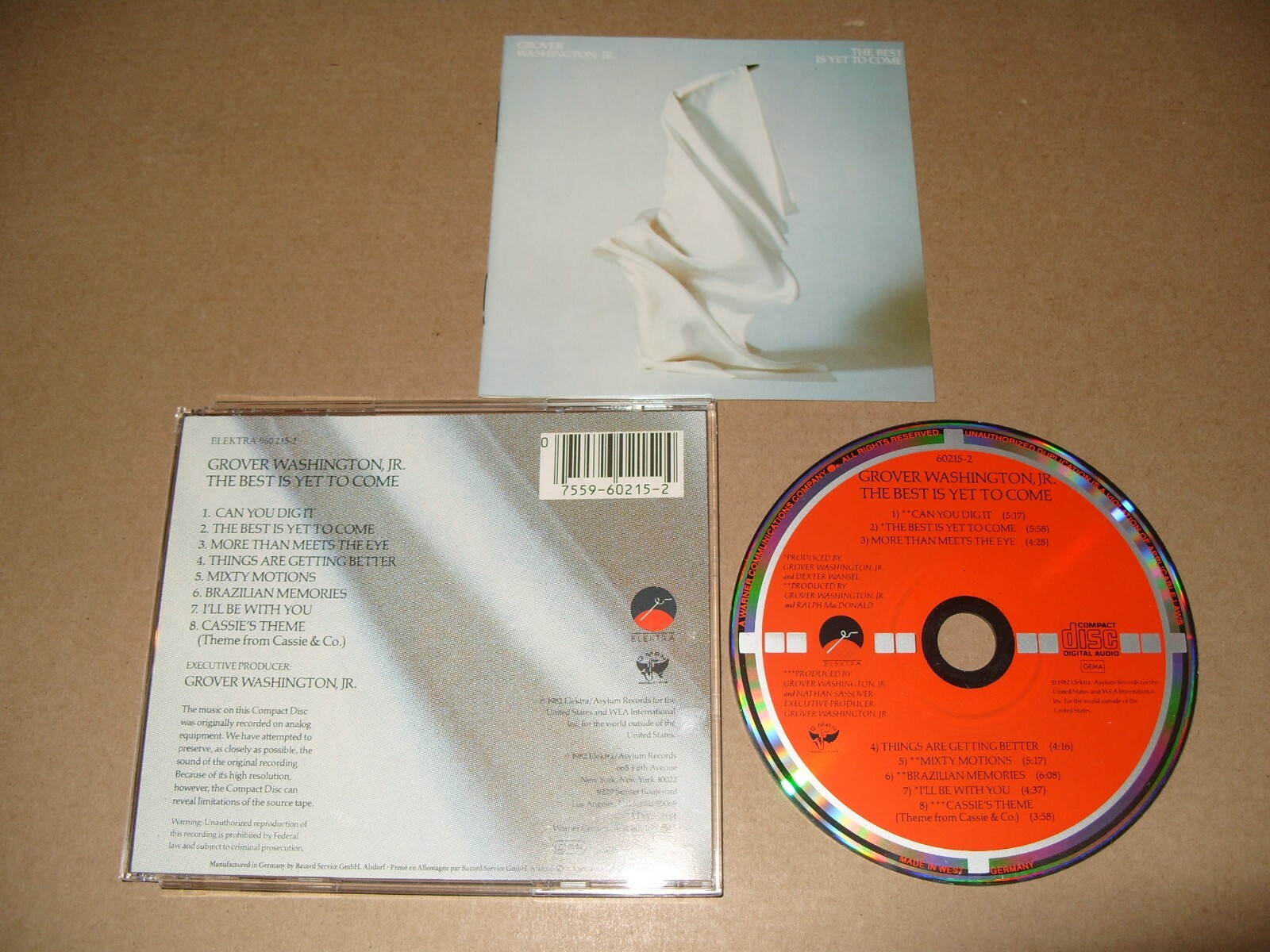 Grover Washington JR The Best Is Yet To Come 1982 Press cd +Inlays Ex+ Cond (C22