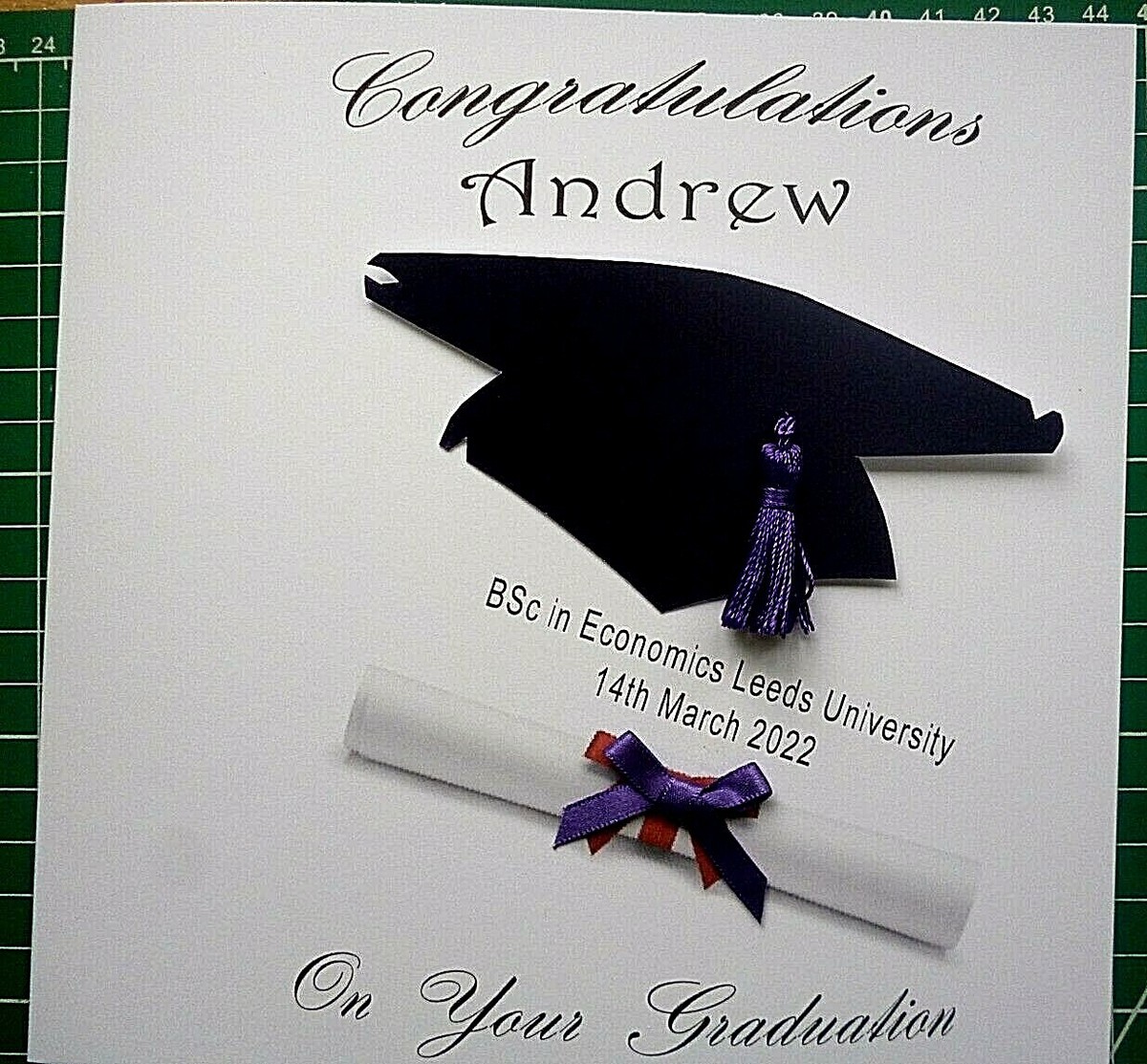 Personalised Hand made Graduation Card 8 inch square Male/ Female | eBay