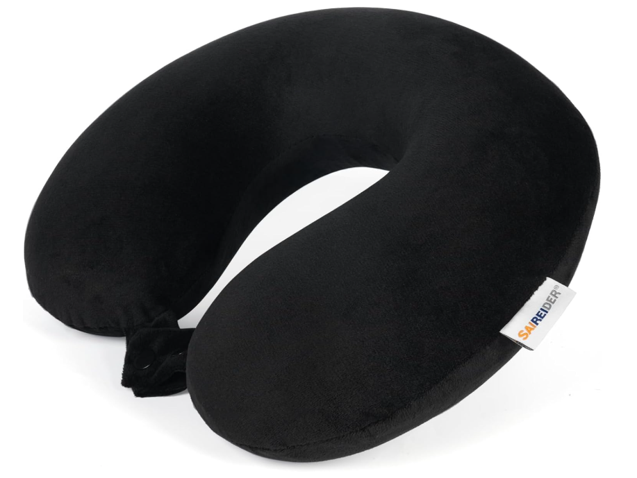 Memory Foam Travel Neck Pillow for Airplane Car Home Office  -image