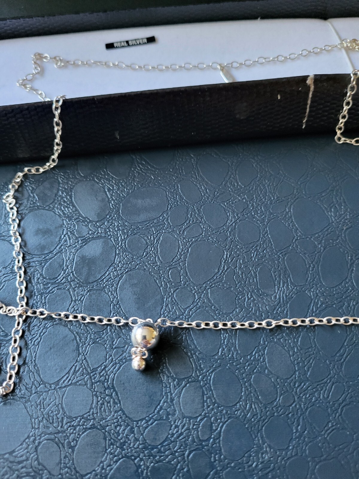 Warren James Ladies Silver Necklace, 925 Silver Italy + box, in good