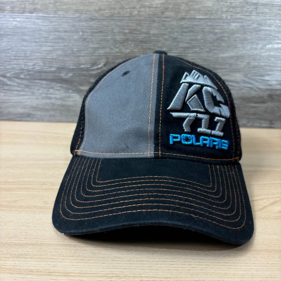 Gorra Polaris Gorra Correa Trasera Gris Negro KC 711 Motos de Nieve Exterior Foto 2 de 4