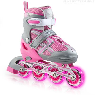 Xino Sports Kids Inline Skates for Girls & Boys - Adjustable Skates with LED ...
