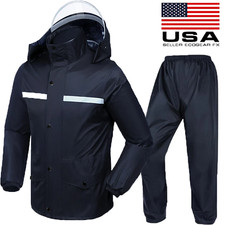 Rain Suit for Men Women Jackets Pant Gear Waterproof Motorcycle Hivis Raincoat