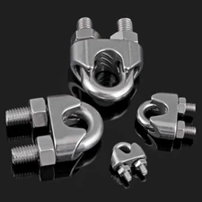 Heavy Duty Wire Rope Cable Clamp 304 Stainless Steel Clamps Chuck M2/3/4/5/6~M16
