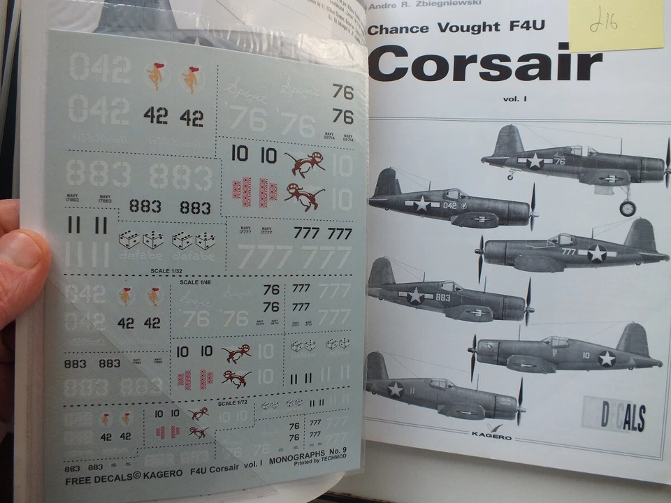 Chance Vought F4U Corsair, Vol. I (Monographs No. 09) *with Decals* - Image 2 of 3