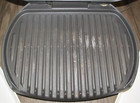Large preowned George Foreman Grill w/ 2 Drip trays and 1 Scraper Cleaner GR36VT — photo 3