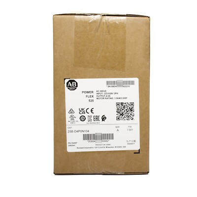 NEW SEALED ALLEN BRADLEY 25B-D4P0N104 SER A POWERFLEX 525 2HP AC DRIVE